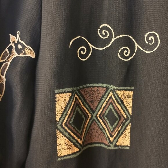 Women's R&M Richards by Karen Kwong Vintage Giraffe African Inspired Size 18 - Picture 3 of 16